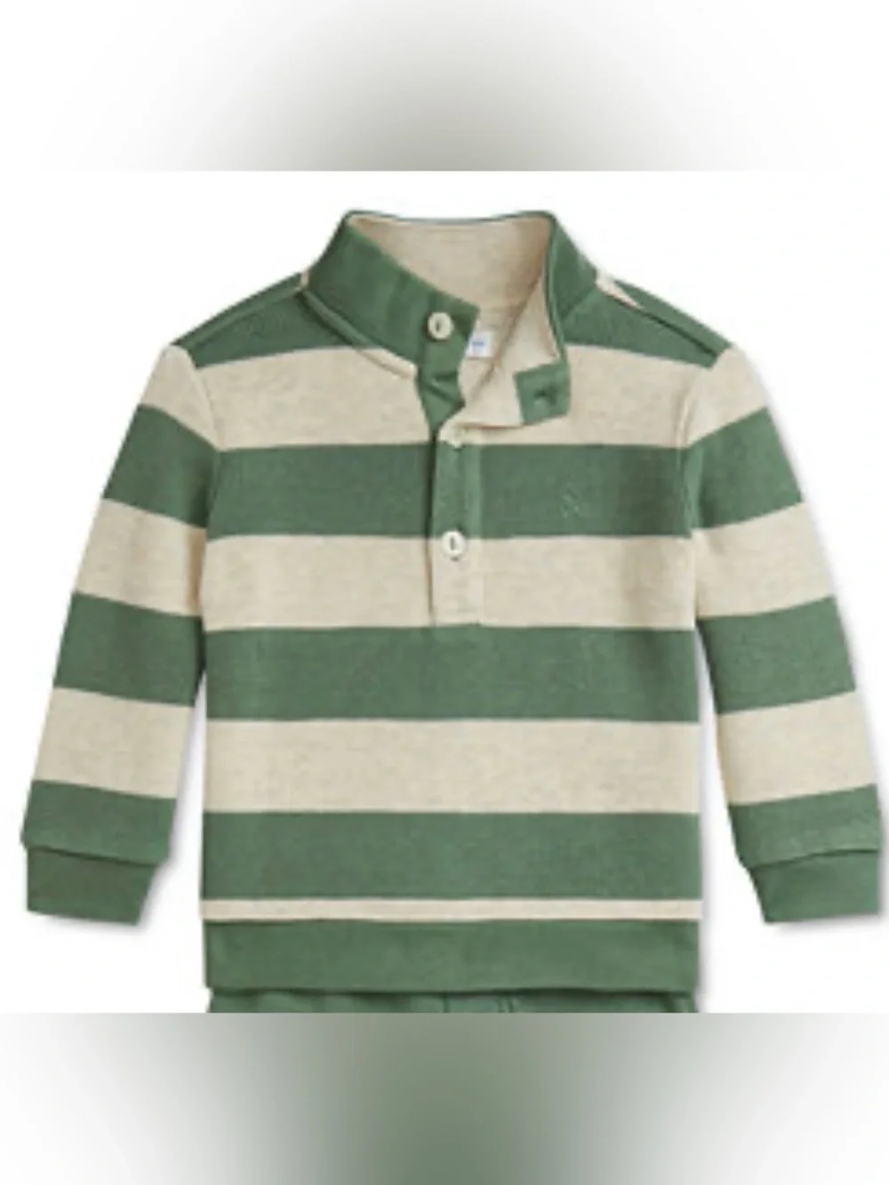 Polo Ralph Lauren Baby Boy Cotton Striped Sweater In Beige/Green Size 6M
